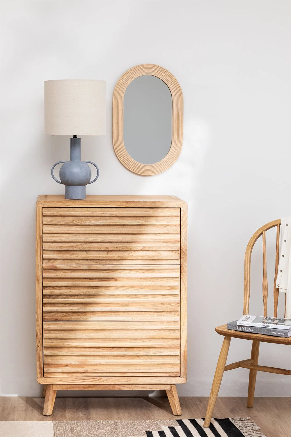 Kommode 70x40 cm aus Holz Deleyna