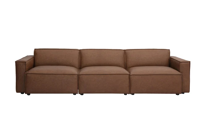Modulares Vintage Sofas aus Leder mit 4 Sitzplätzen SPLIT