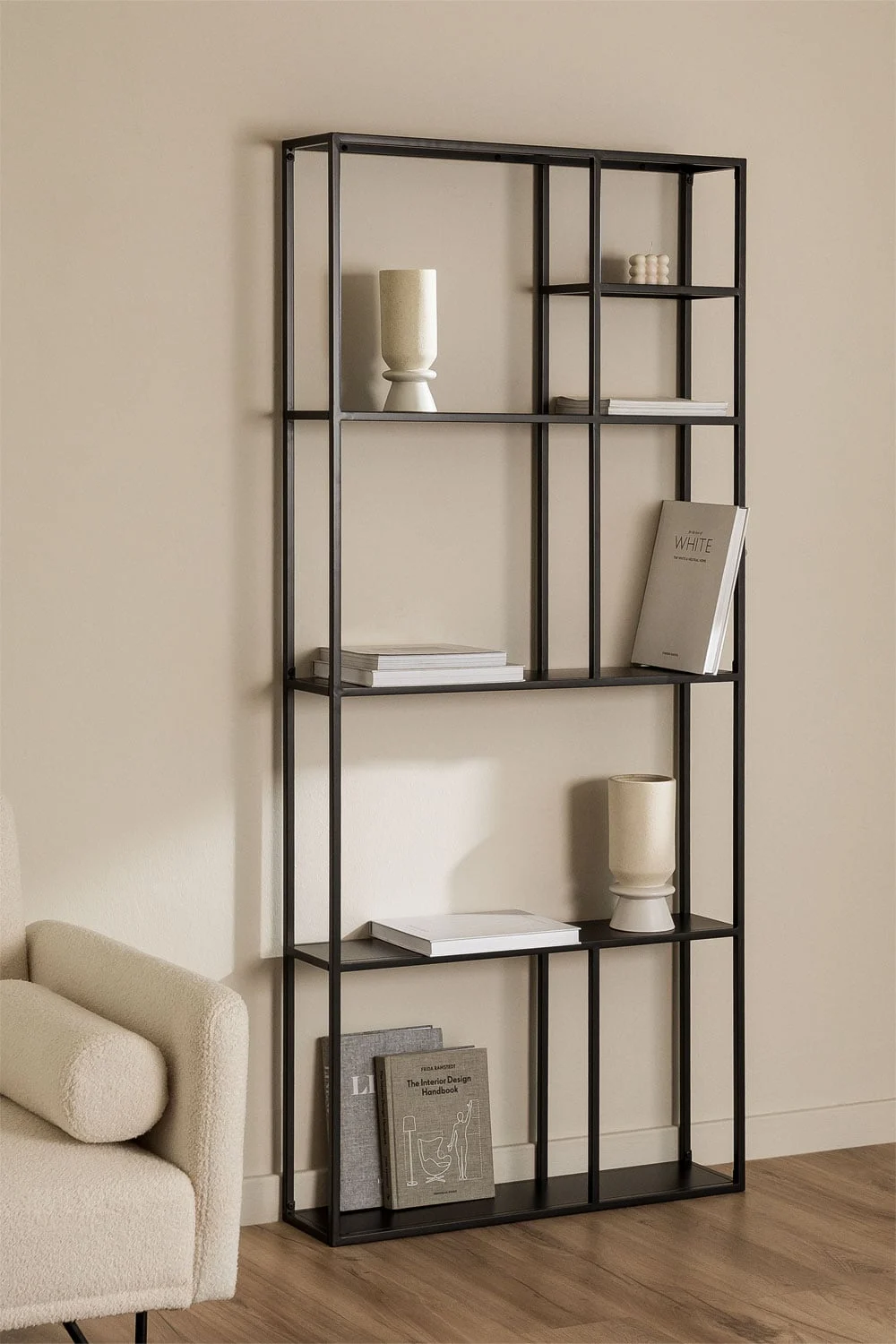Modulares Wandregal 80x180 cm aus Thura-Stahl