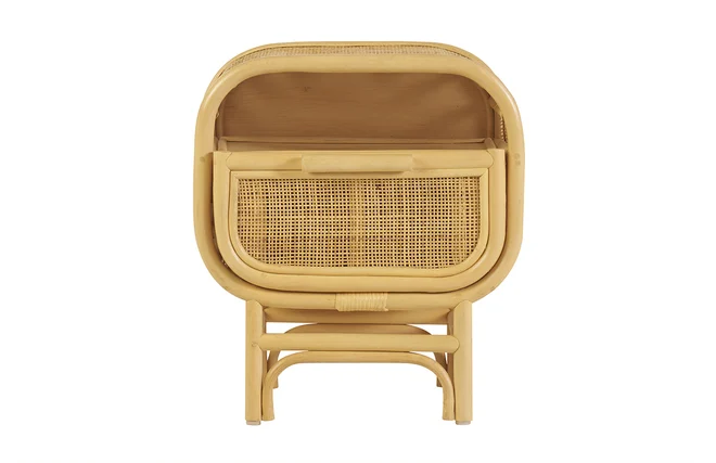 Nachttisch mit Rattan-Schublade LUWAK