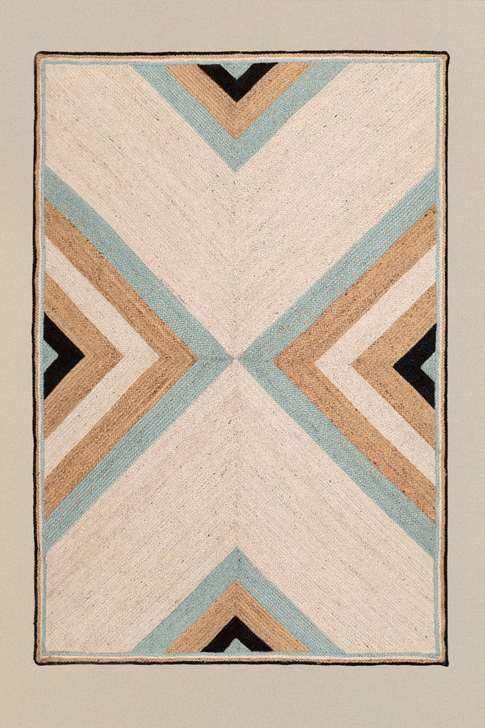 Rechteckiger Teppich 160x245 cm aus natürlichem Jute Saina