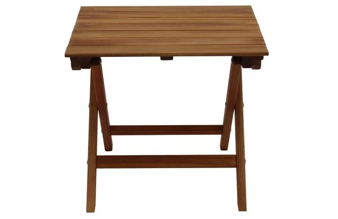 Niedriger Gartentisch aus Massivholz zusammenklappbar B40 x T40 cm ITZA