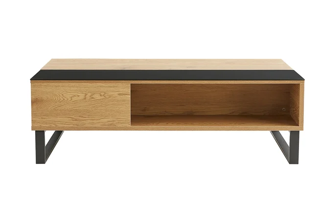 Niedriger Tisch verstellbar aus Holz und Metall WYNN