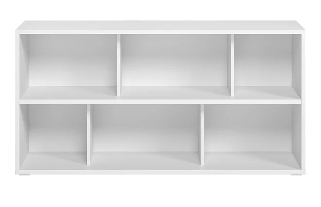 Niedriges Bücherregal aus weißem Holz B140 cm EPURE
