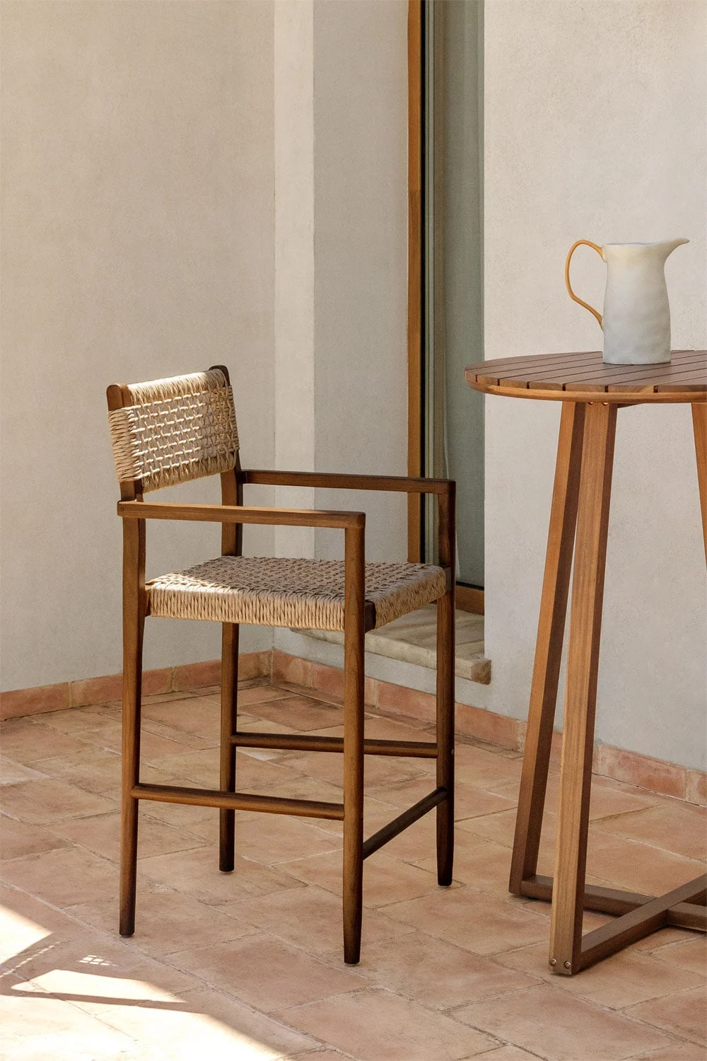 Garten-Hochhocker aus Teakholz 65 cm Orebro