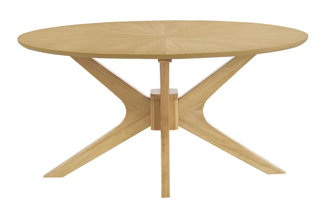 Ovaler Couchtisch aus hellem Eichenholz L90 cm DIELLI