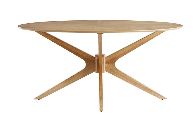 Ovaler Design-Esstisch aus Eiche L160 cm DIELLI