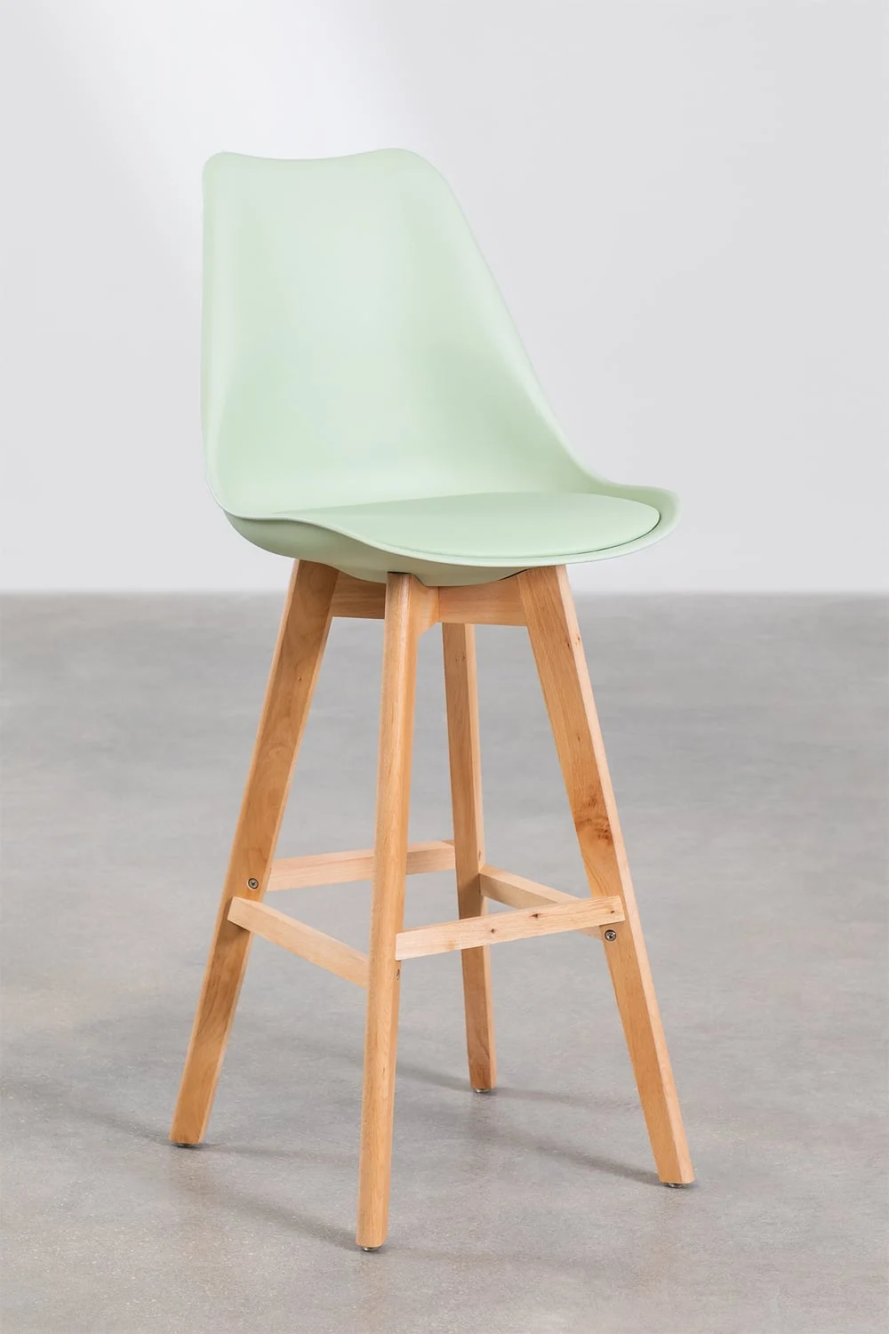 4er-Pack hohe Hocker 75 cm mit Kissen aus Kunstleder Nordic