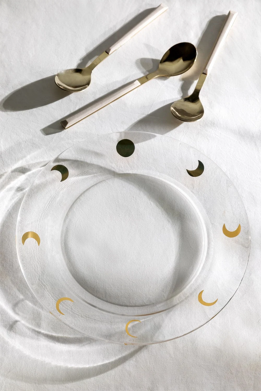 Pack mit 4 Desserttellern aus Glas Exton