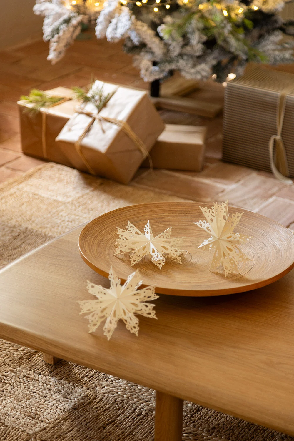 Packung mit 3 Weihnachtsdekorationen aus Vericsel-Papier
