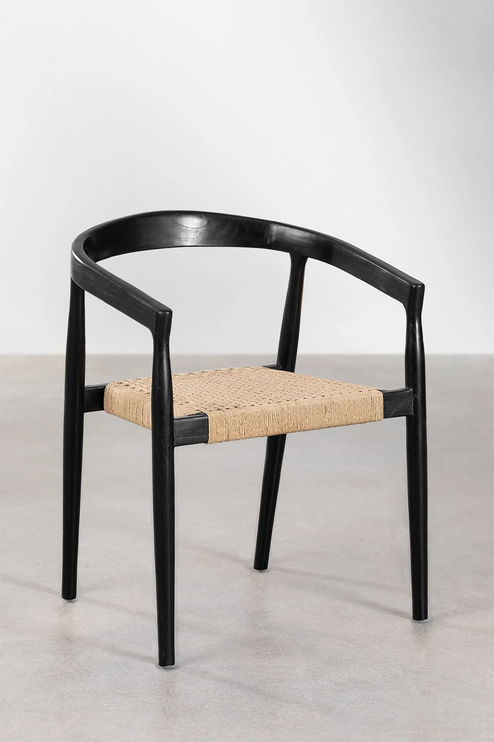 Pack mit 4 Esszimmerstühlen mit Armlehnen aus Teakholz Visby Design