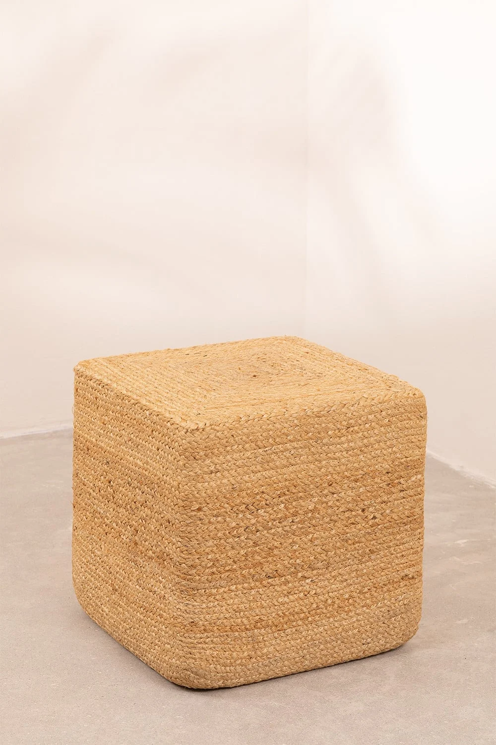 Quadratischer Pouf 40x40 cm aus Jute Orsen