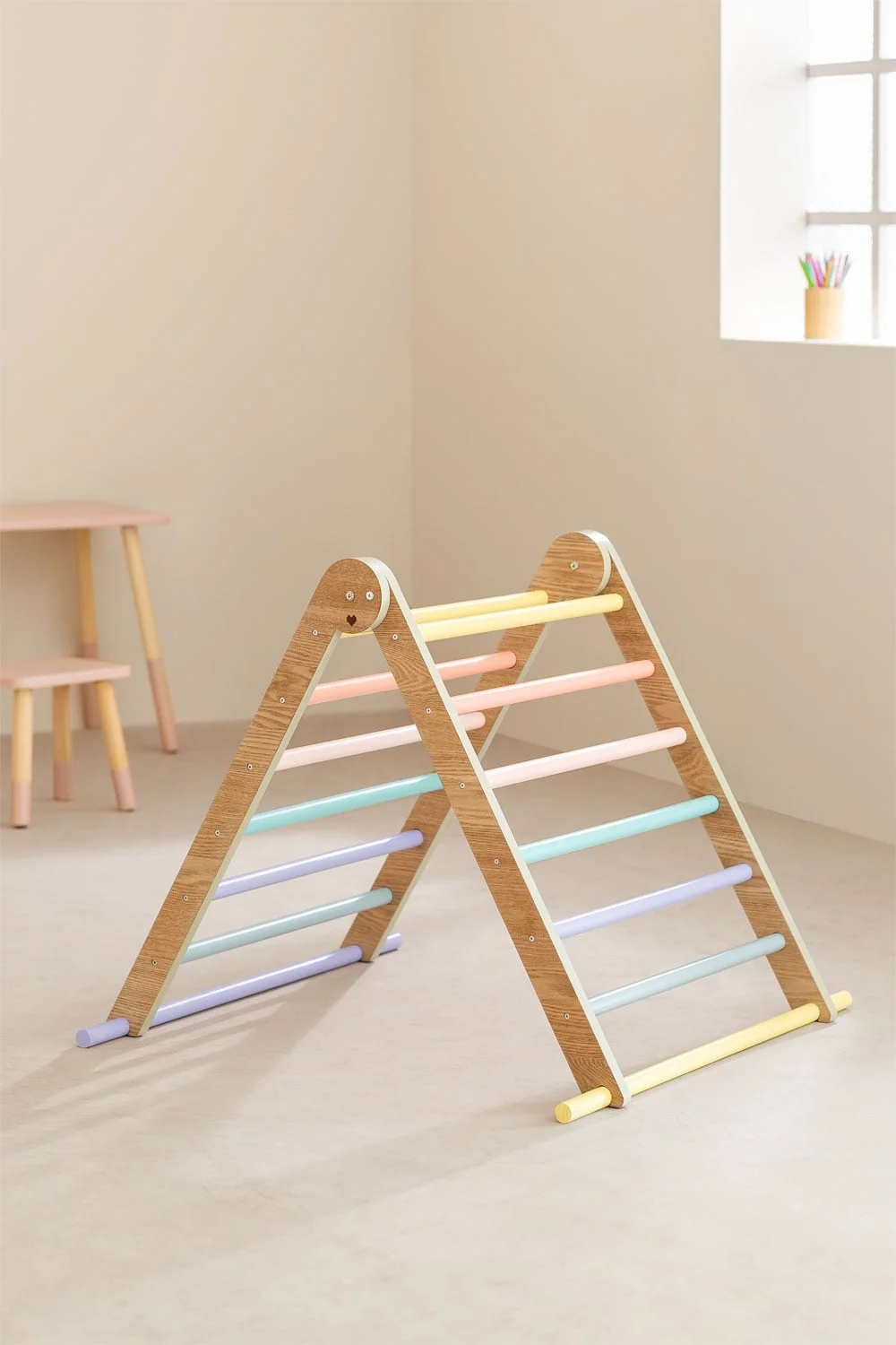 Lern-Dreieck aus Holz Pyqer Colors Kids
