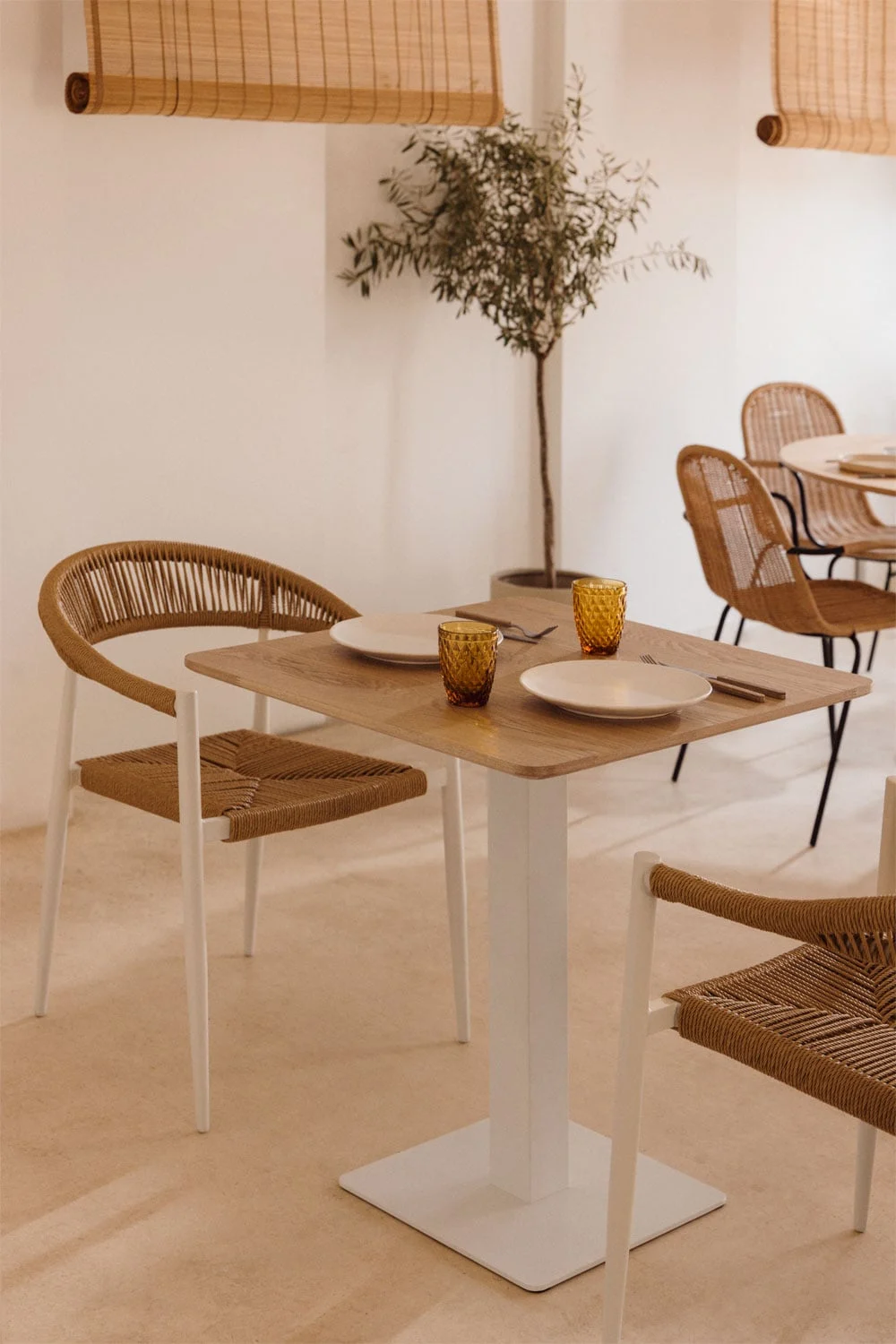 Bartisch mit Tischplatte aus Eschenfurnier Espresso