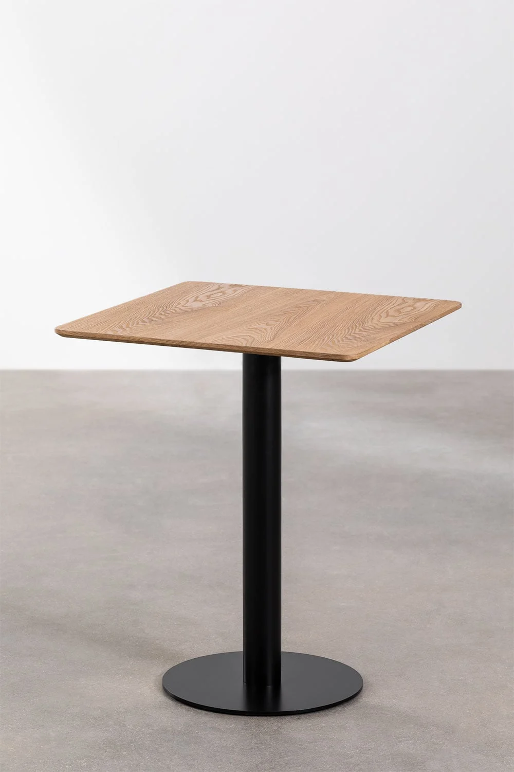 Quadratischer Bartisch aus Eschenfurnier Frappe