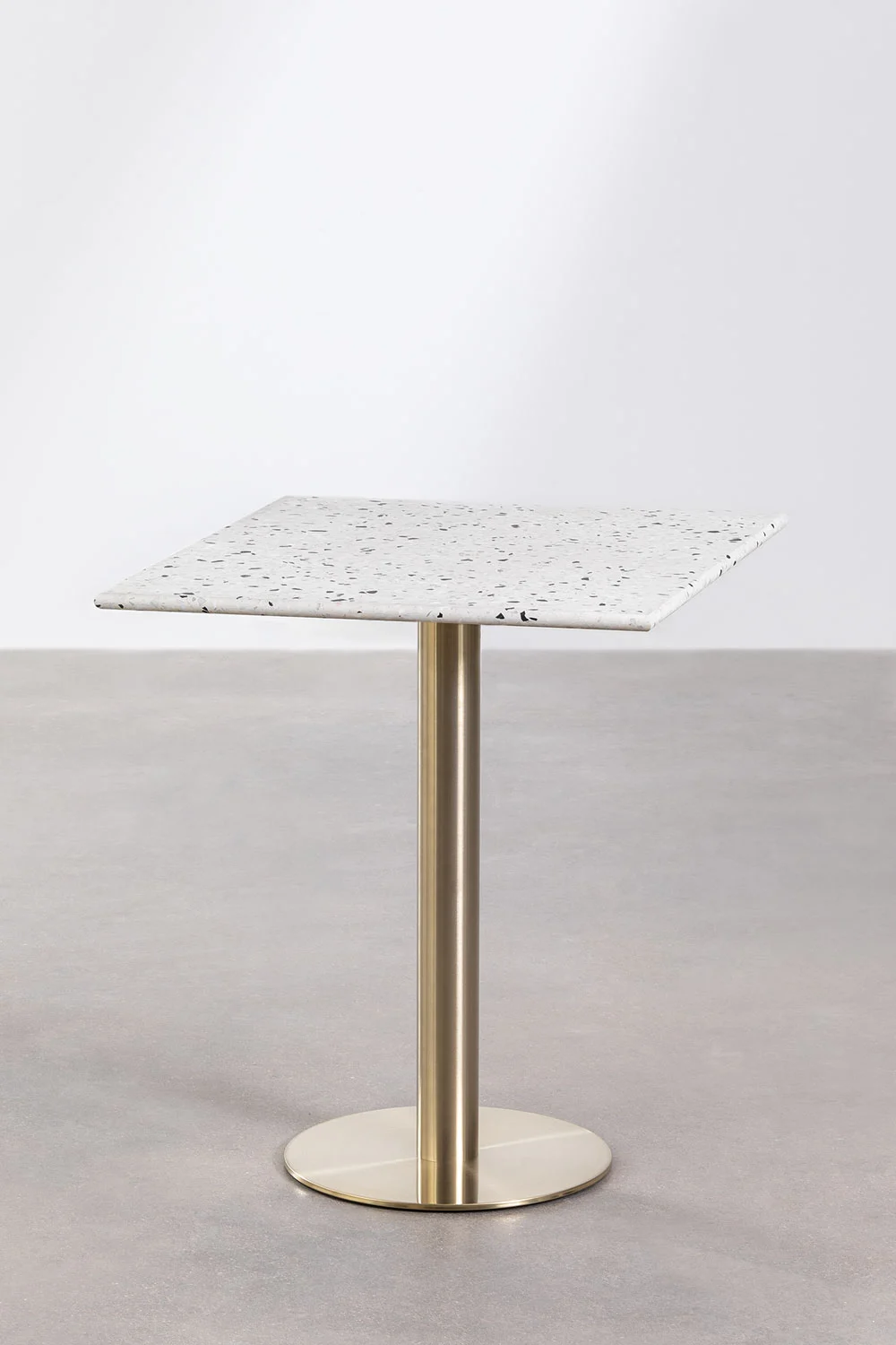 Quadratischer Bartisch 60x60 cm aus Malibu-Terrazzo