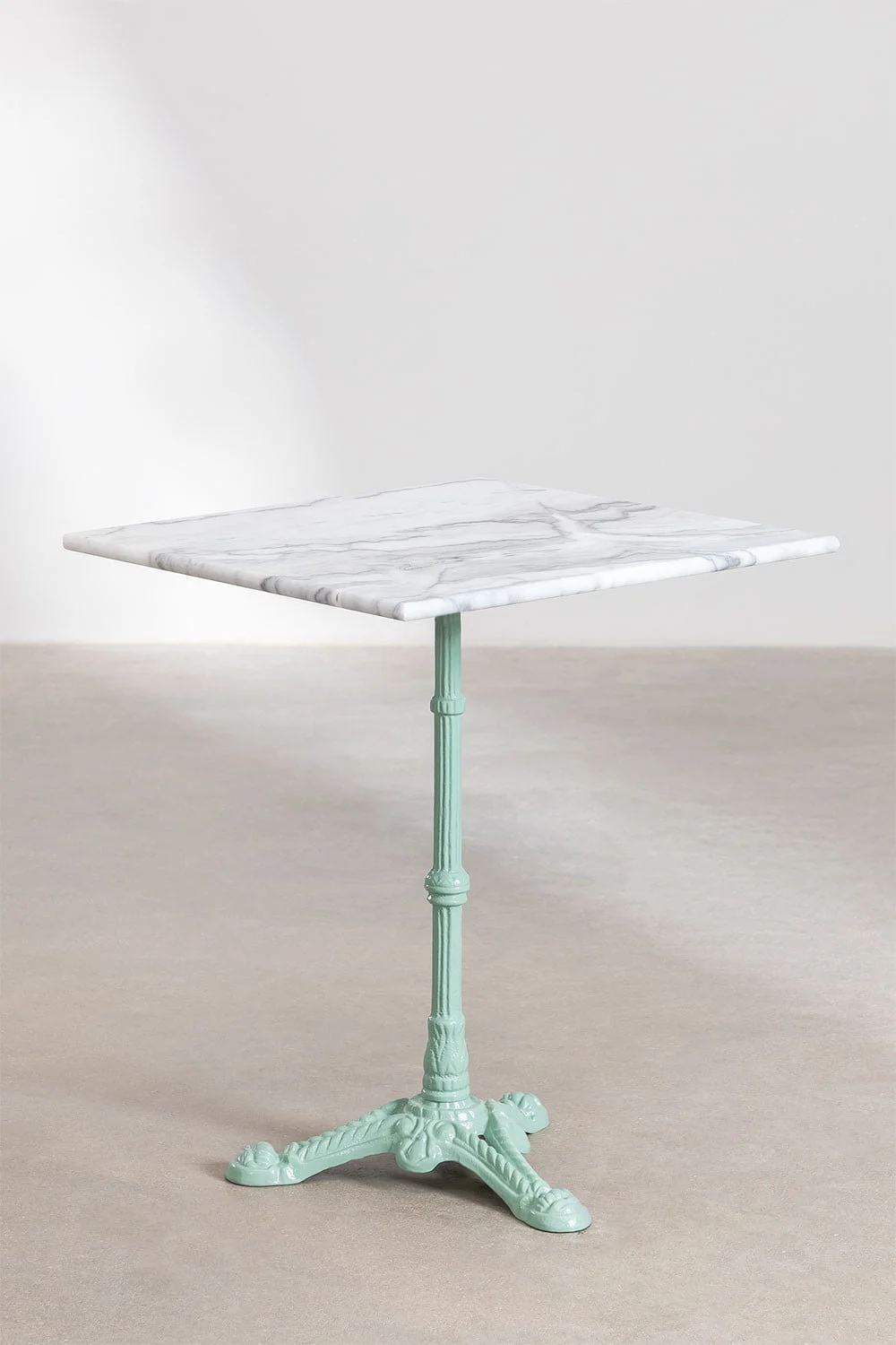 Quadratischer Bartisch 60x60 cm aus Mokka-Marmor