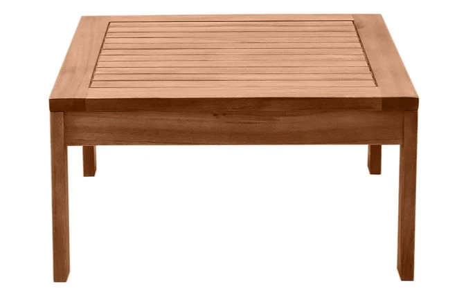Quadratischer Garten-Couchtisch aus Massivholz B60 cm SALVADOR