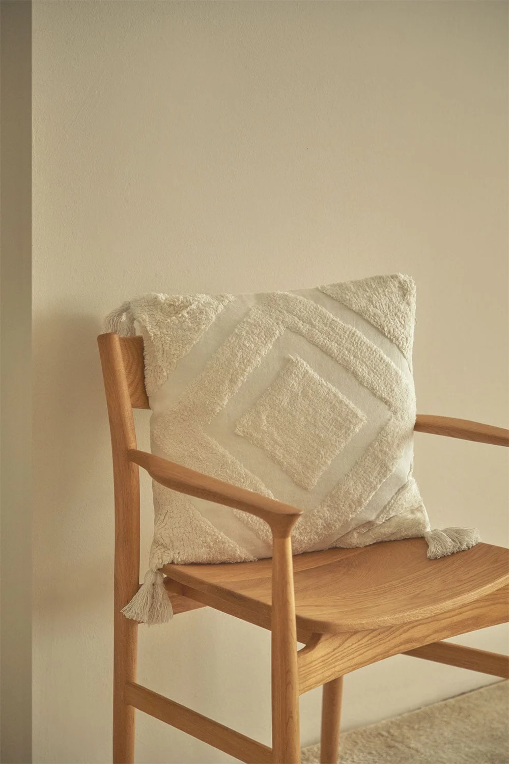 Quadratisches Kissen 45x45 cm aus Baumwolle Sowyer
