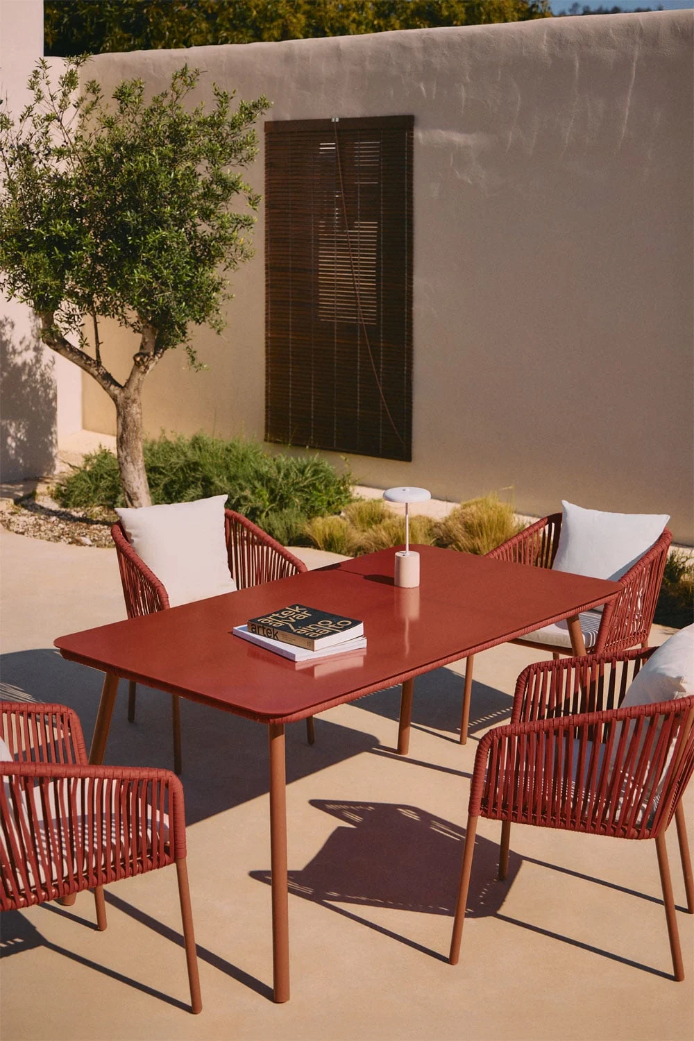 Rechteckiger Gartentisch 160x90 cm aus Arhiza-Glas