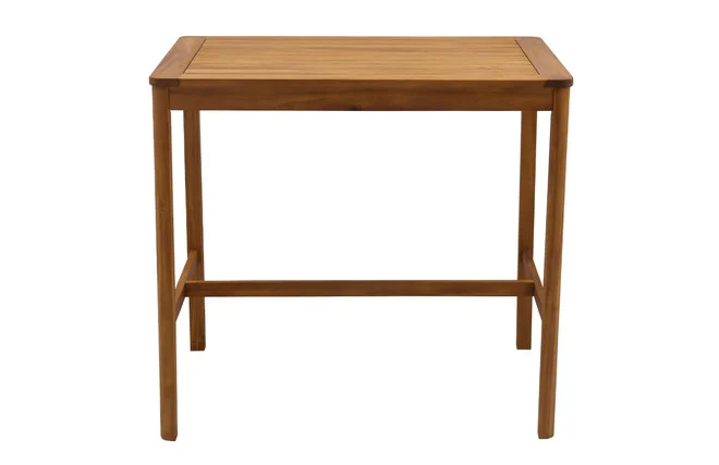 Rechteckiger Gartentisch aus Massivholz L120 cm AKIS