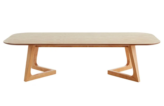 Rechteckiger skandinavischer Couchtisch aus hellem Holz L150 cm JUKE