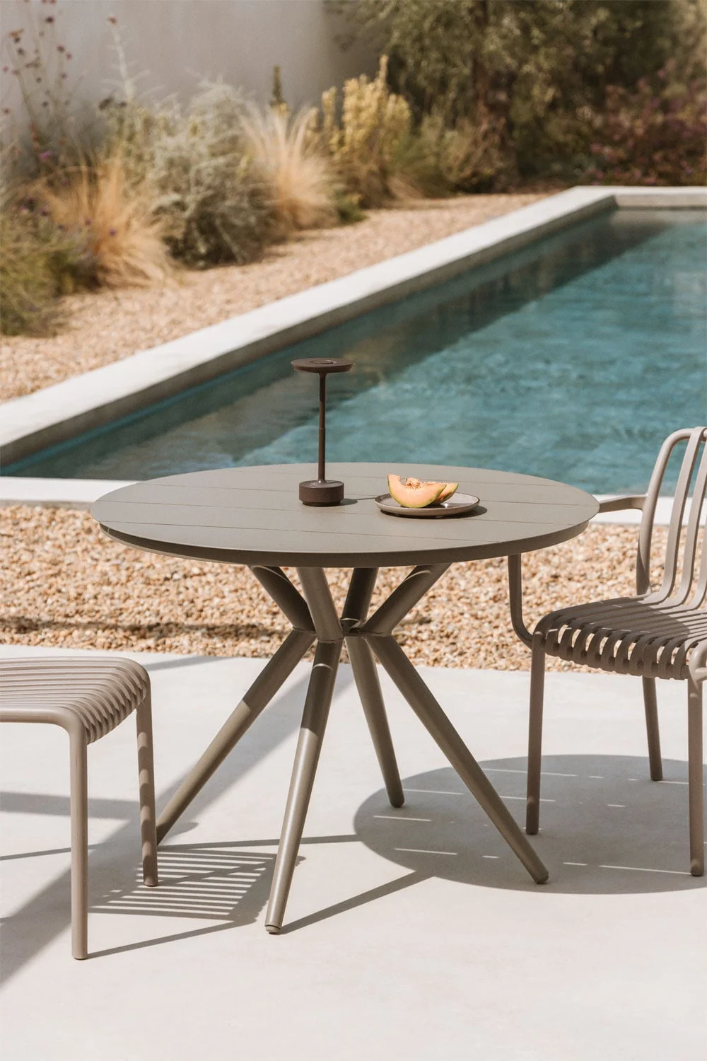 Runder Gartentisch aus Aluminium Valerie