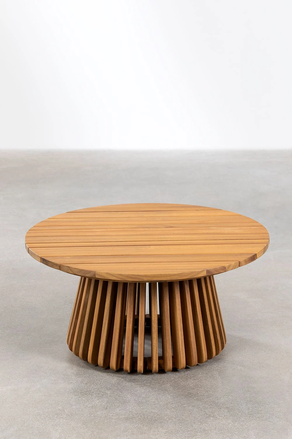 Runder Couchtisch Ø80 cm aus Akazienholz Mura