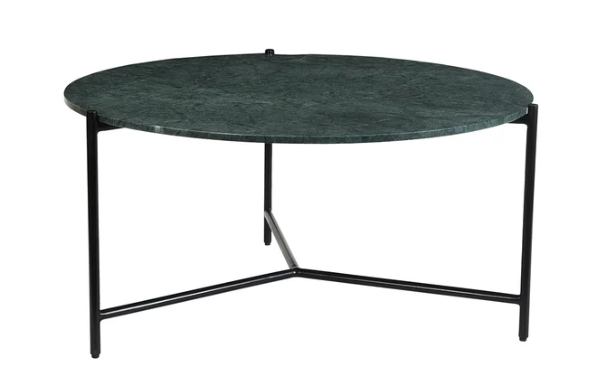 Runder Couchtisch aus grünem Marmor D 90 cm BUMCELLO