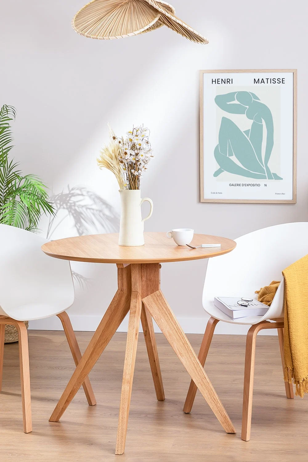 Runder Küchentisch Ø80 cm aus Holz Sekiz