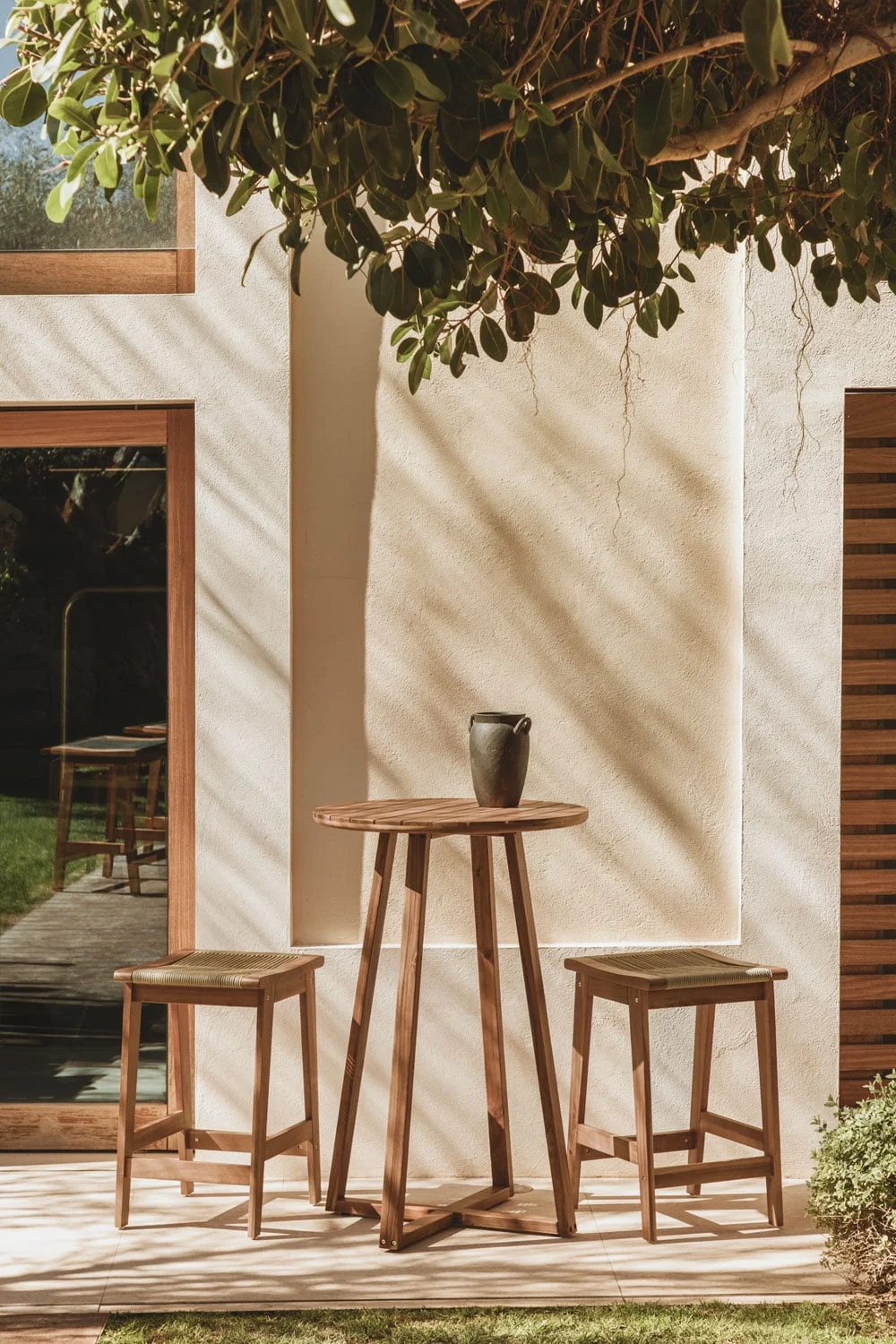 Runder Gartentisch Ø70 cm aus Akazienholz Magda