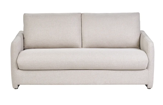 Schlafsofa mit 2 Sitzplätzen in beige Stoff PAULIN