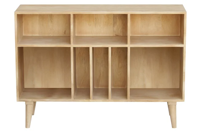 Sideboard Ablageschrank für Flaschen oder Platten aus Mangoholz ISIDRO