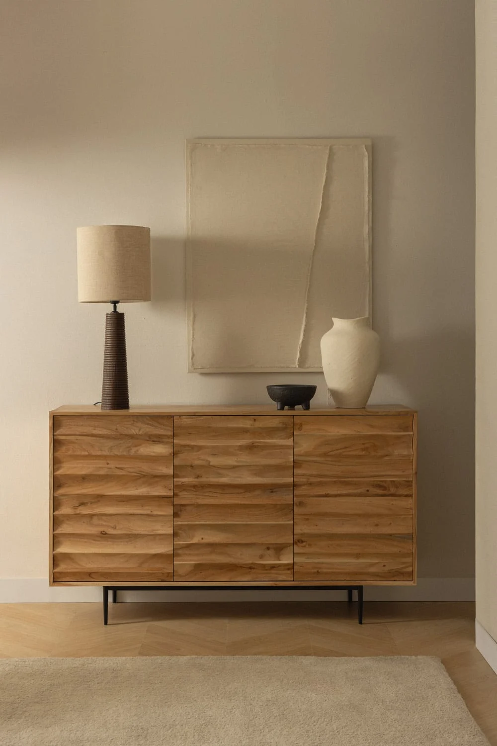 Aparador 145x35 cm aus Akazienholz Petter