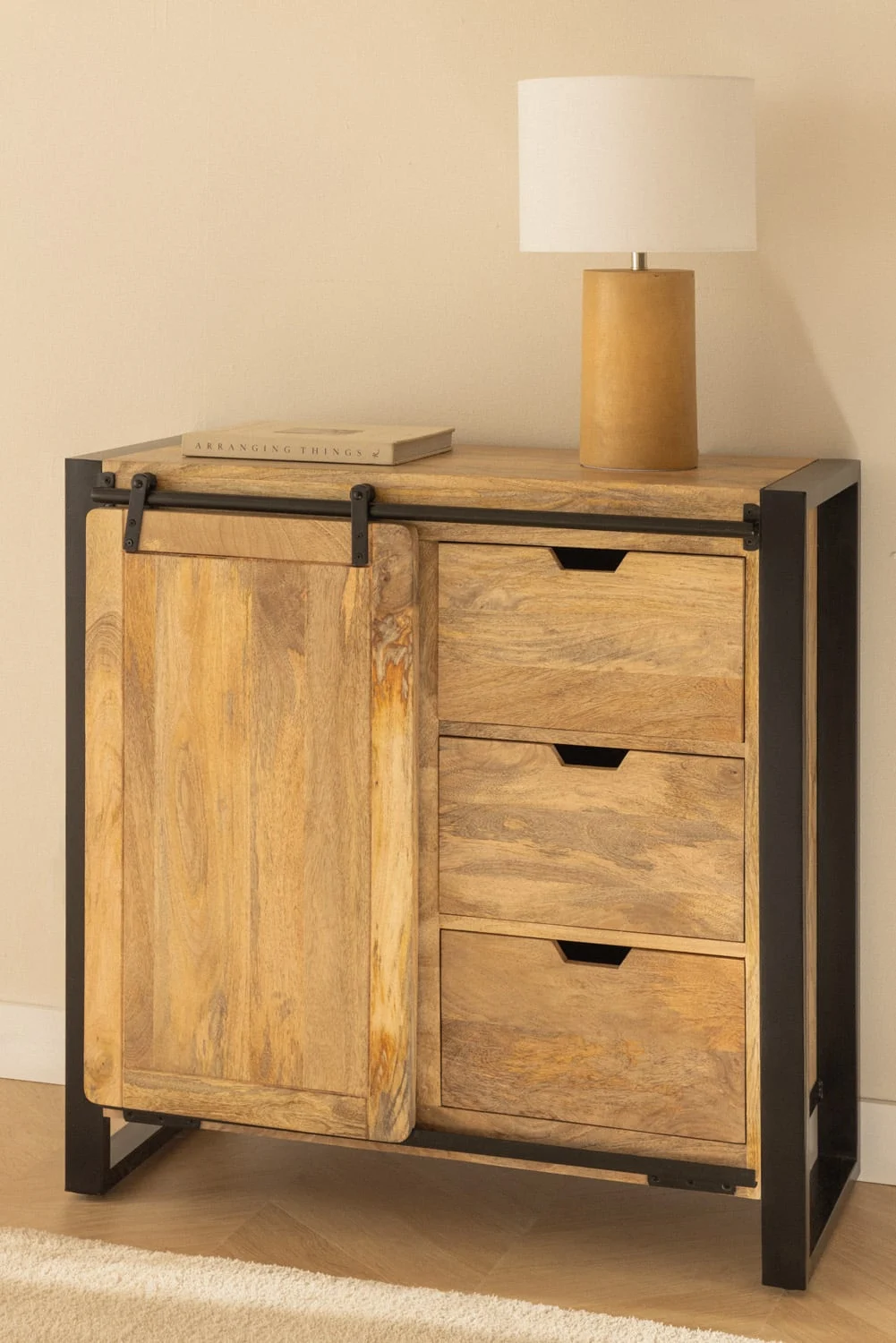 Sideboard 90x45 cm aus Mangoholz Kiefer