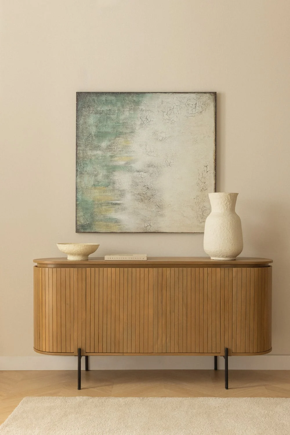 Sideboard 160x45 cm aus Mangoholz Analis