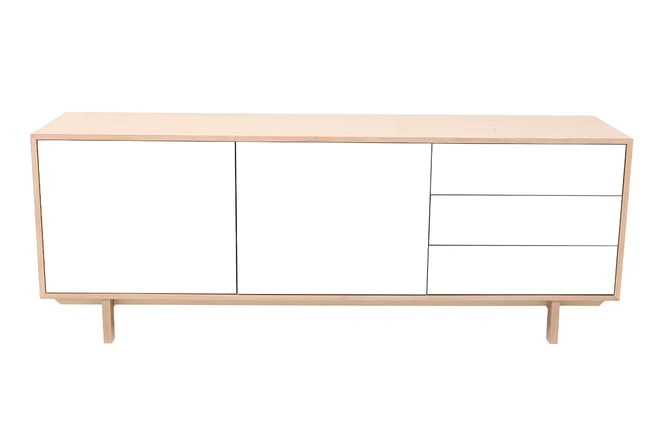 Sideboard skandinavisch Holz Weiß 195 cm SID