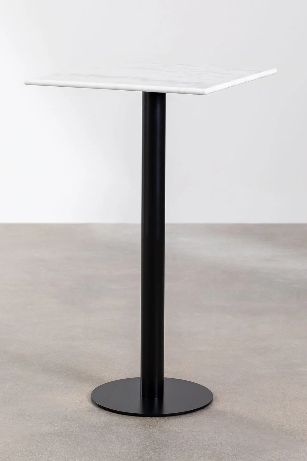 Hohe quadratische Bartisch 60x60 cm aus Rocher-Marmor