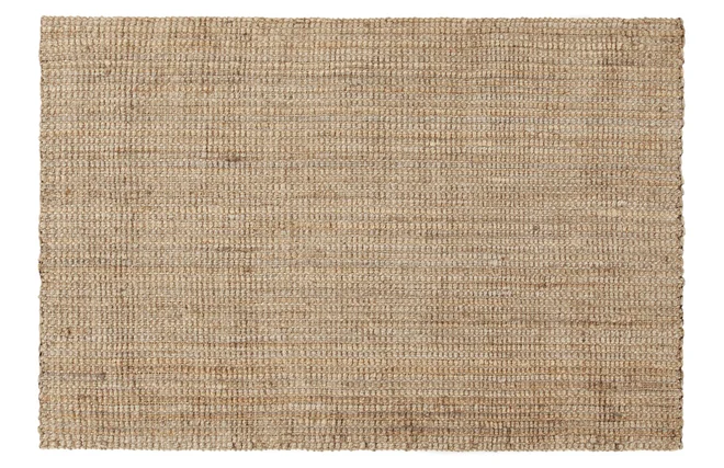 Teppich Bettvorleger aus Jute 60x120 cm naturfarben NOOR