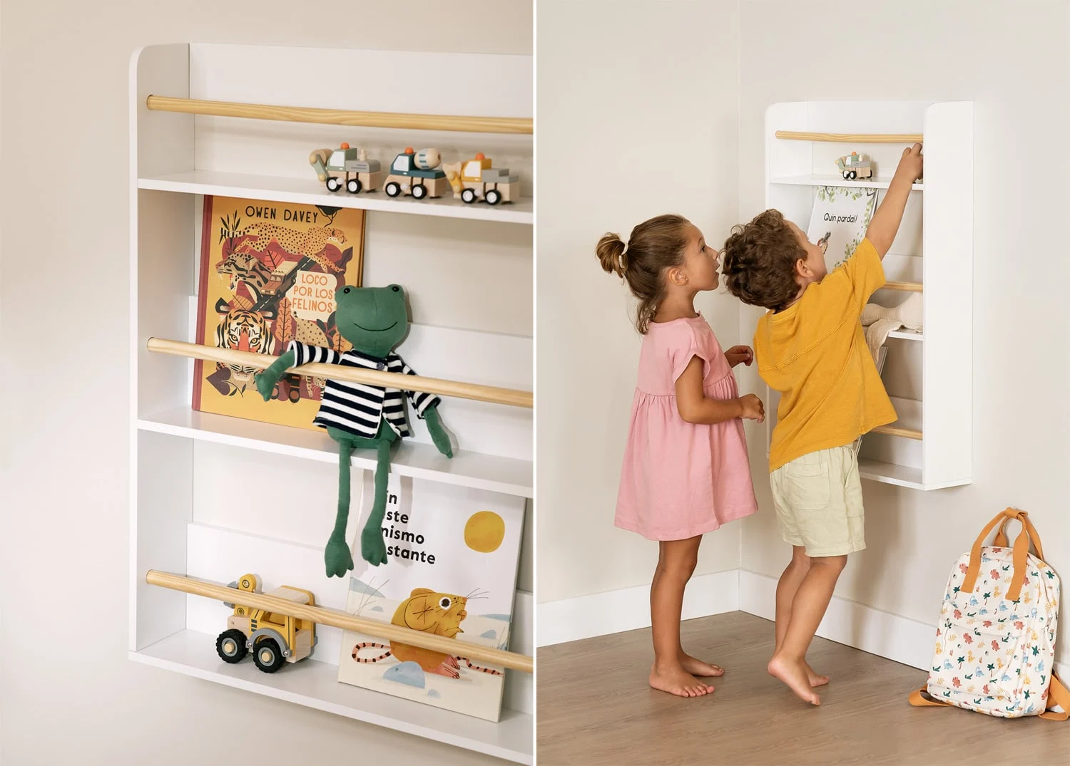 Wandregal aus MDF und Kiefernholz Tom Kids