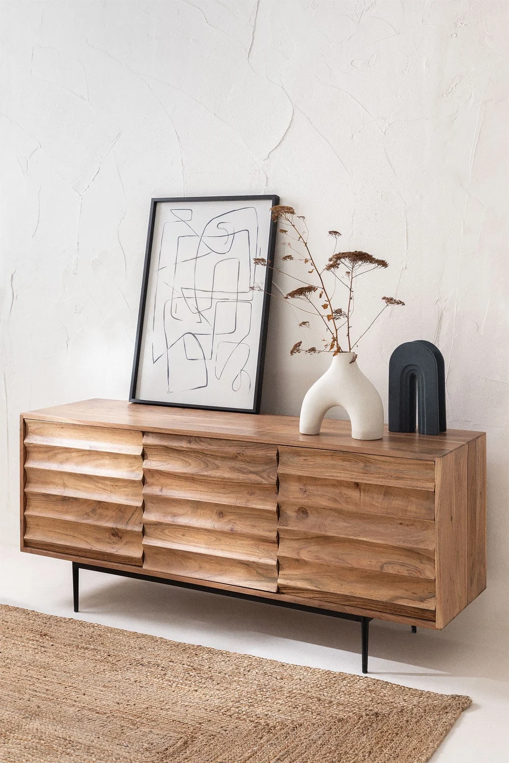 TV-Möbel 145x40 cm aus Akazienholz Petter