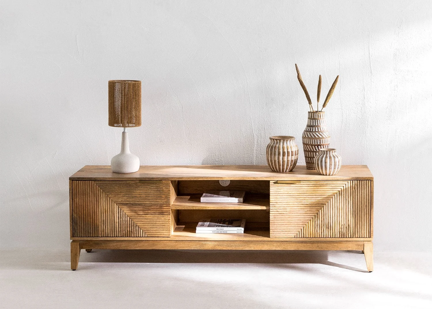 TV-Möbel 165x40 cm aus Mangoholz Baty Design