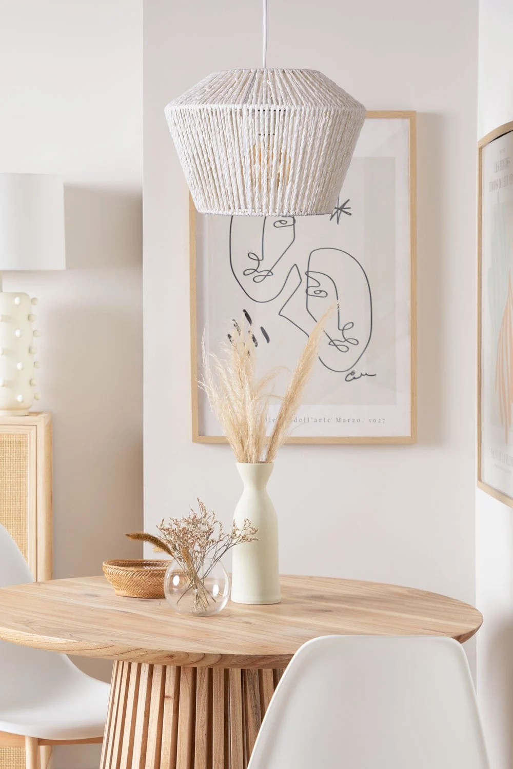 Hängende Deckenlampe aus geflochtenem Papier Libel