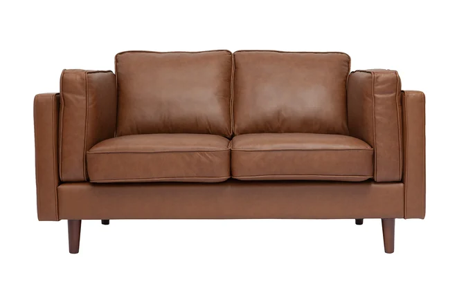 Vintage-Ledersofa braun 2-Sitzer BRADLEY