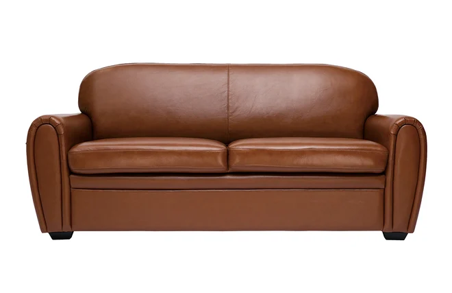 Vintage-Ledersofa braun 3-Sitzer CLUB