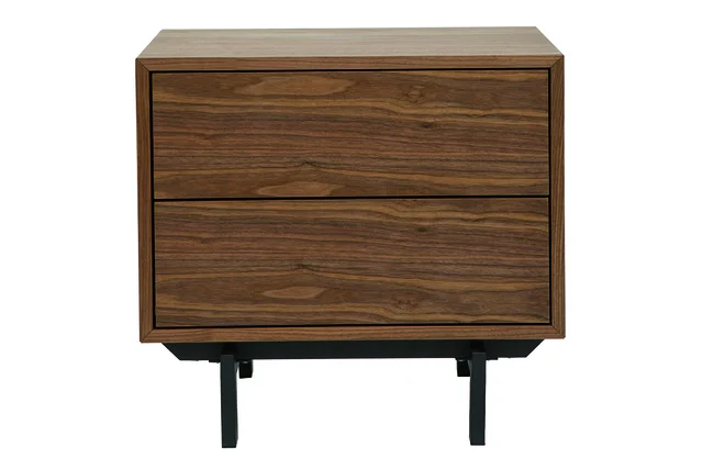 Vintage-Nachttisch aus Holz und Metall MANNY