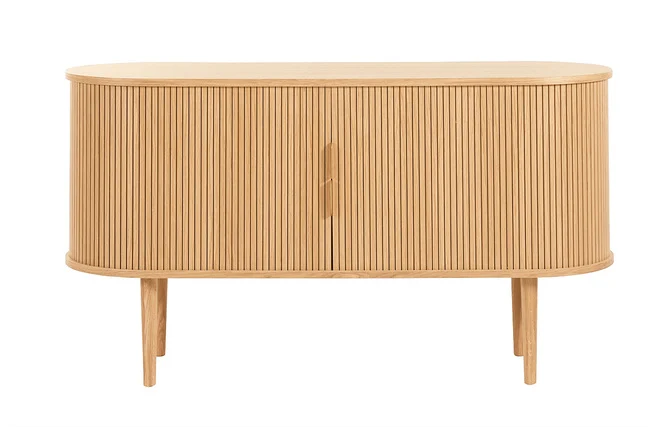 Vintage-Sideboard aus hellem Eichenholz mit 2 Schiebetüren B138 cm EPIC