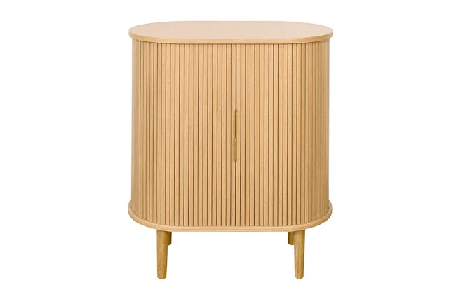 Vintage-Sideboard mit Schiebetüren aus hellem Eichenfurnier B70 cm EPIC