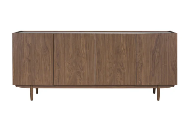 Vintage-Sideboard mit vier Türen aus dunklem Holz B180 cm SANAA