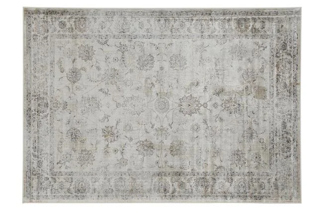 Vintage-Teppich aus Viskose mit grauem Muster 160x230 cm RYAD